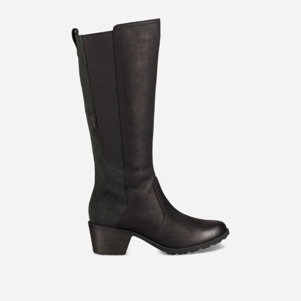 Hungary Teva Anaya Tall Waterproof - Női Csizma Fekete - 048-FLNID